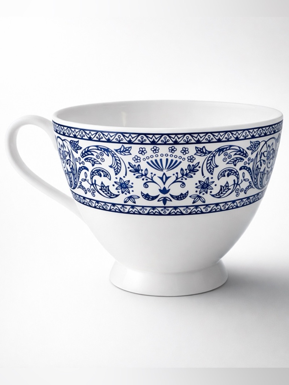 Minton Infanta S744 Footed Tea Cup Only Blue Floral Bone China Replacement